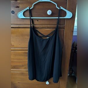 Heart & Hips Black Strappy Women's Tank, size large